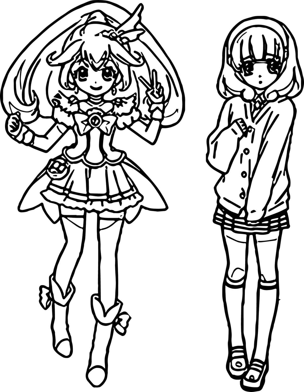 描く スマイルプリキュア 簡単 ぬりえ