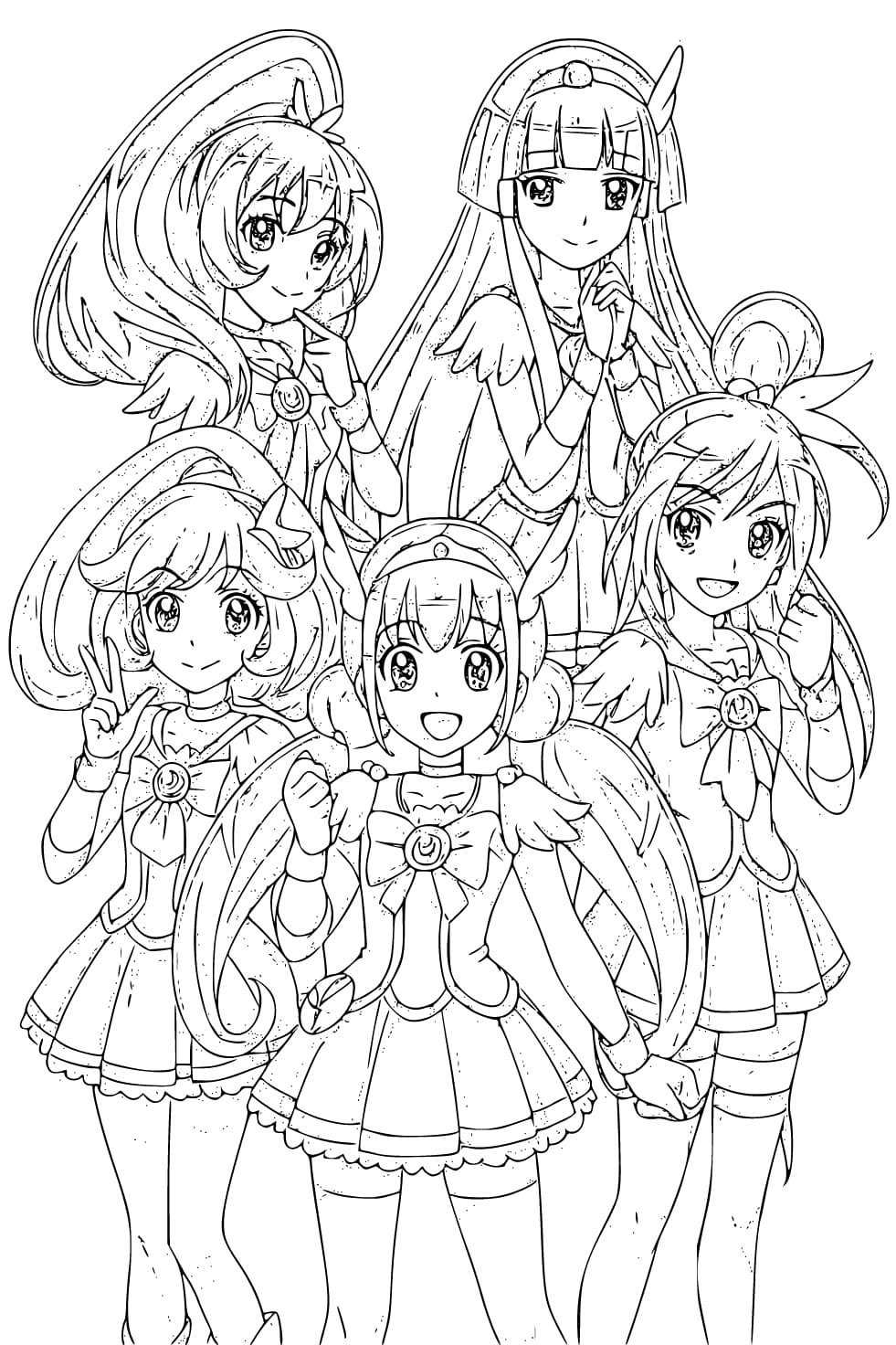 描く スマイルプリキュア 基本的な ぬりえ