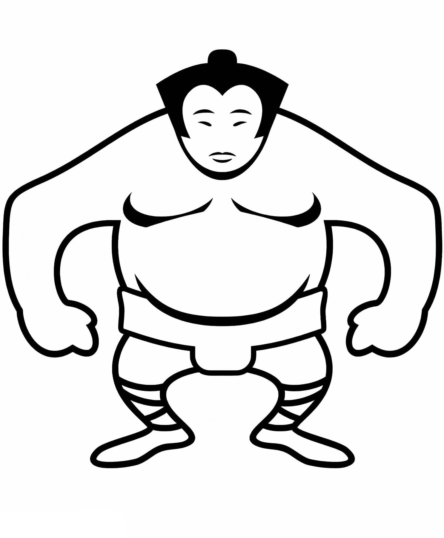 描くすもう簡単 ぬりえ
