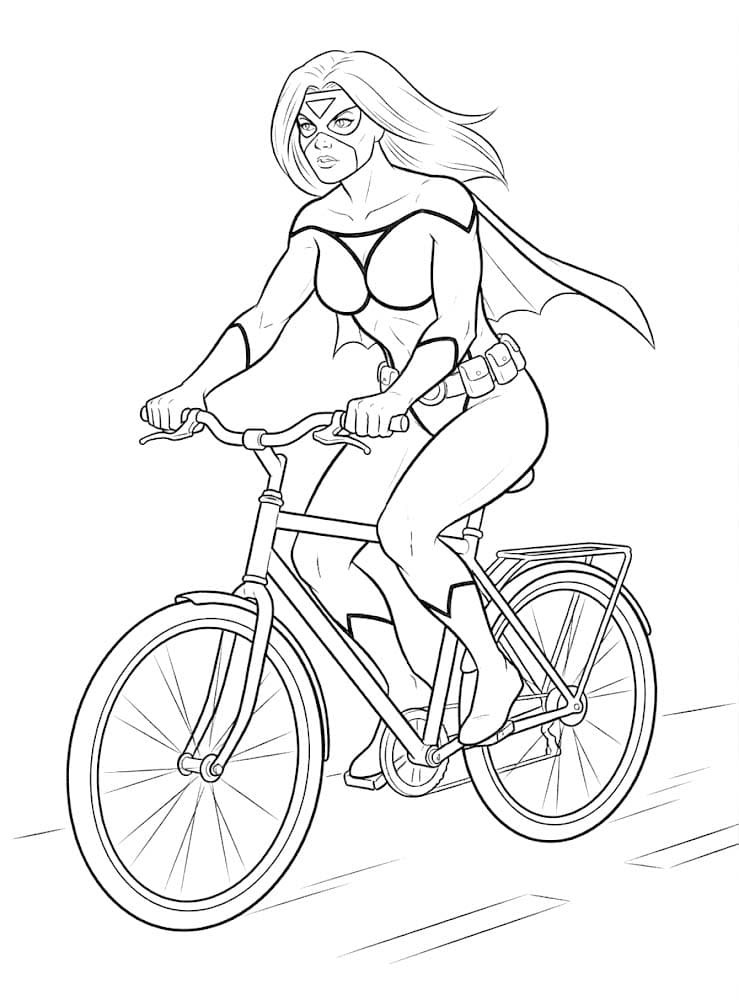 描く スパイダーウーマン ぬりえ