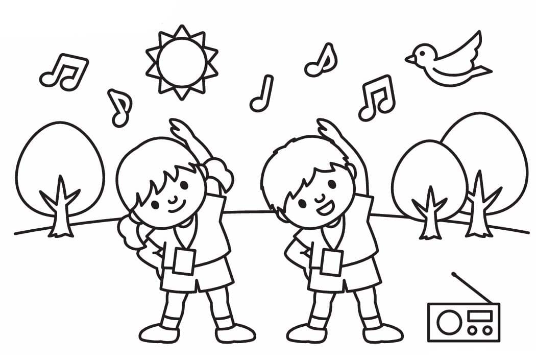 描くスポーツの日 簡単 ぬりえ