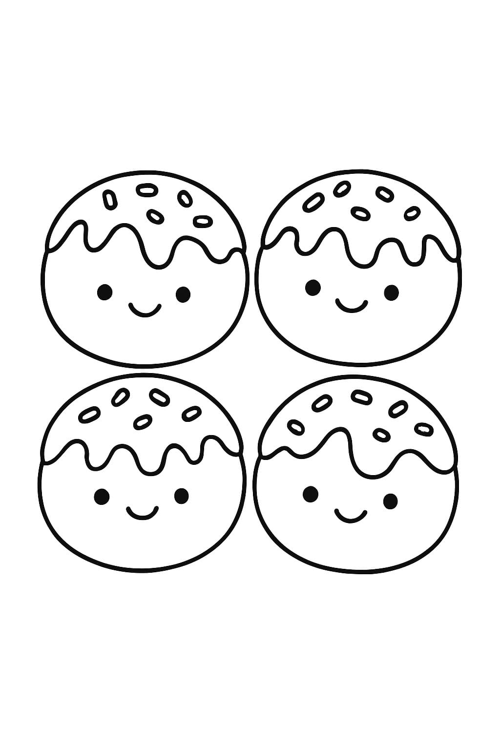描くたこ焼き ぬりえ