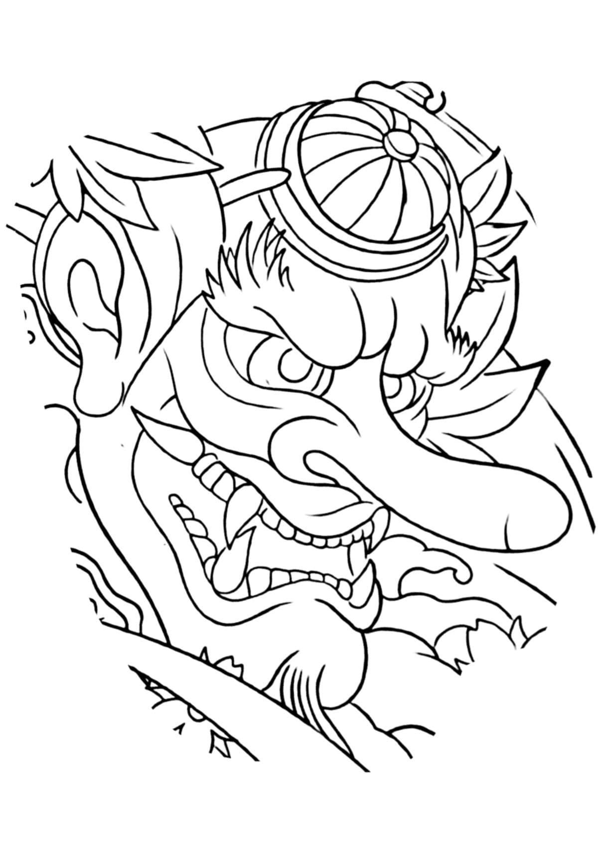 描く てんぐ ぬりえ