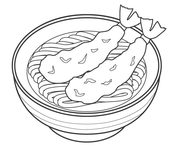 描く 天ぷら 簡単 ぬりえ