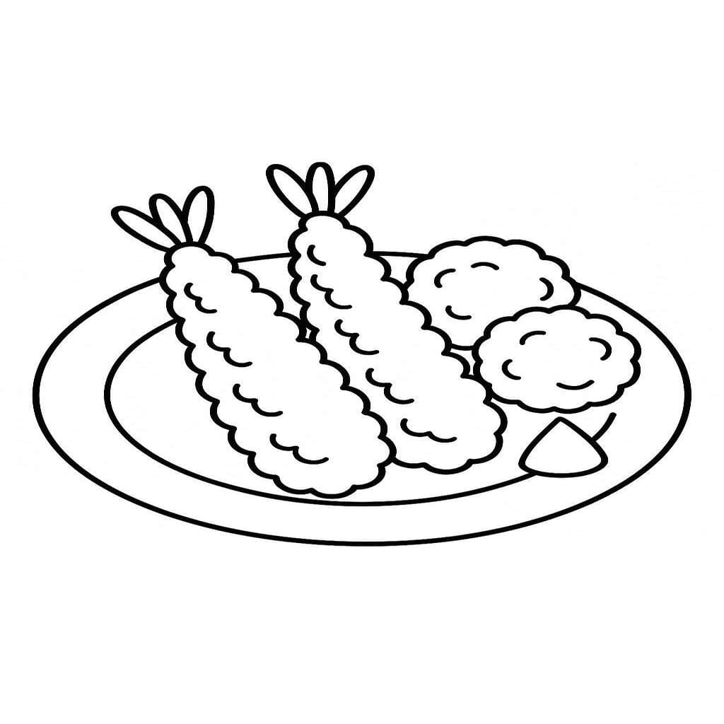 描く 天ぷら 無料 ぬりえ