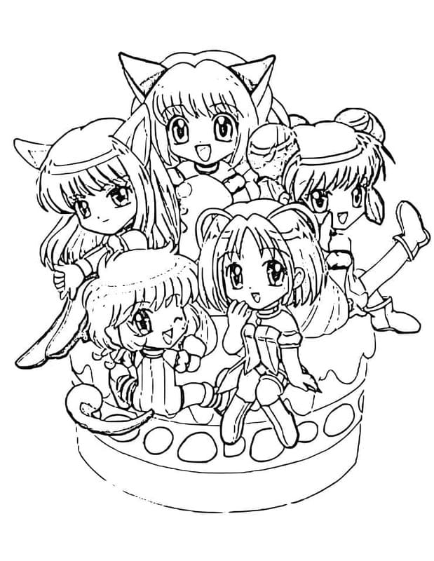 東京ミュウミュウ ぬりえ ぬりえ