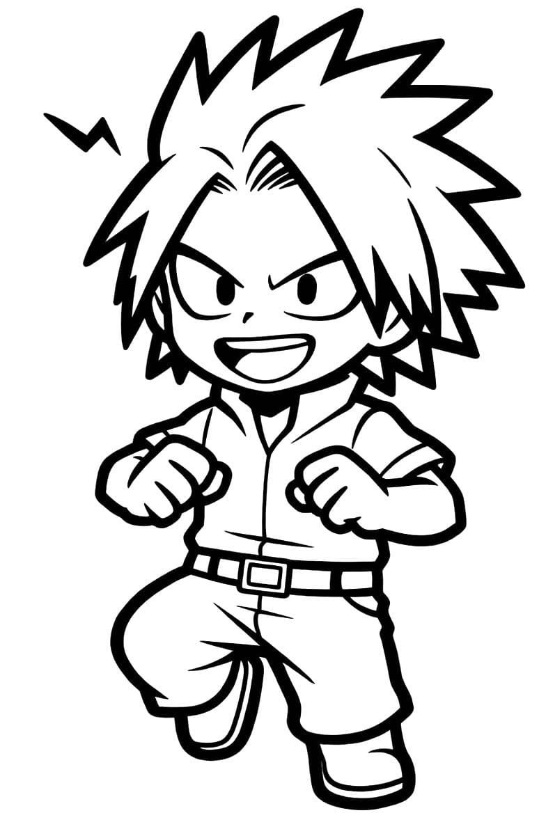 描く上鳴電気 ぬりえ