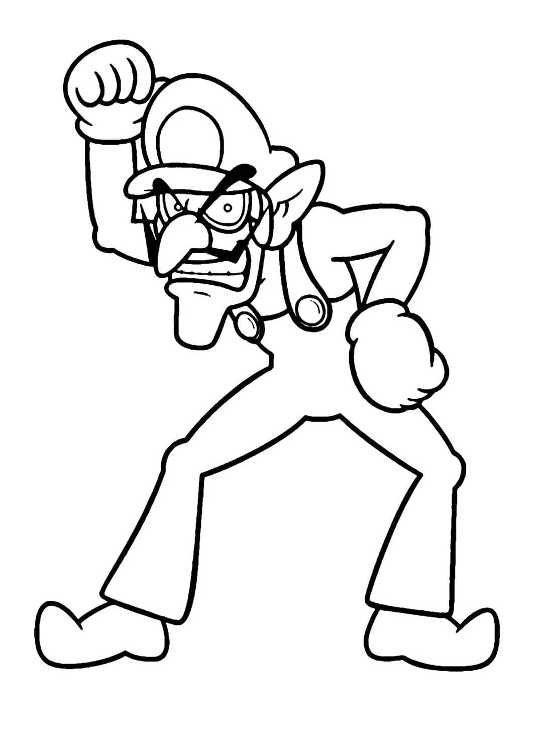 描くワルイージ 印刷可能 ぬりえ