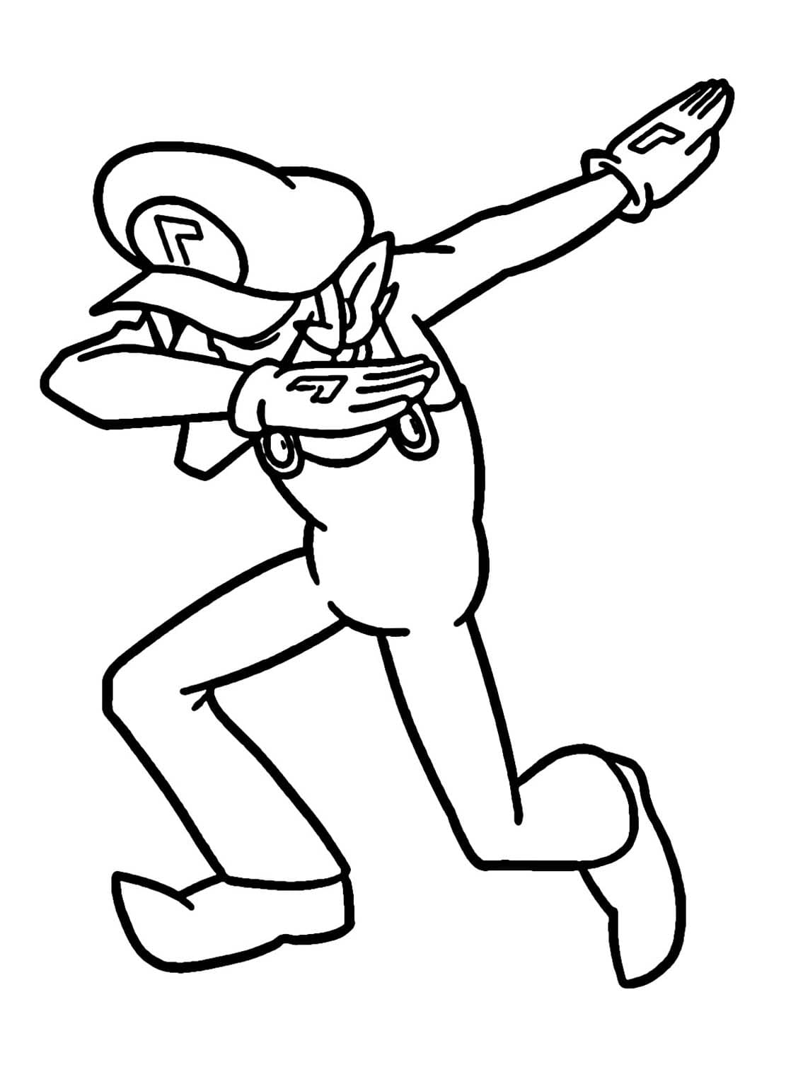 描くワルイージ ぬりえ