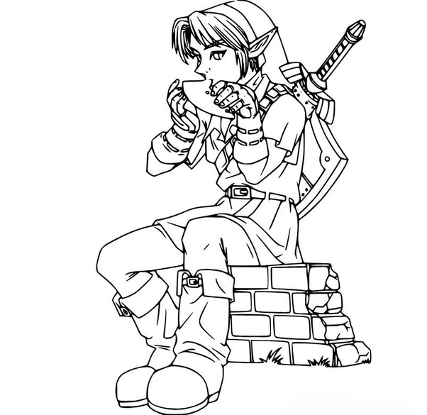描く ゼルダ 基本的な ぬりえ