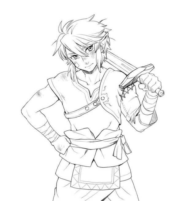 描くゼルダの伝説 ぬりえ