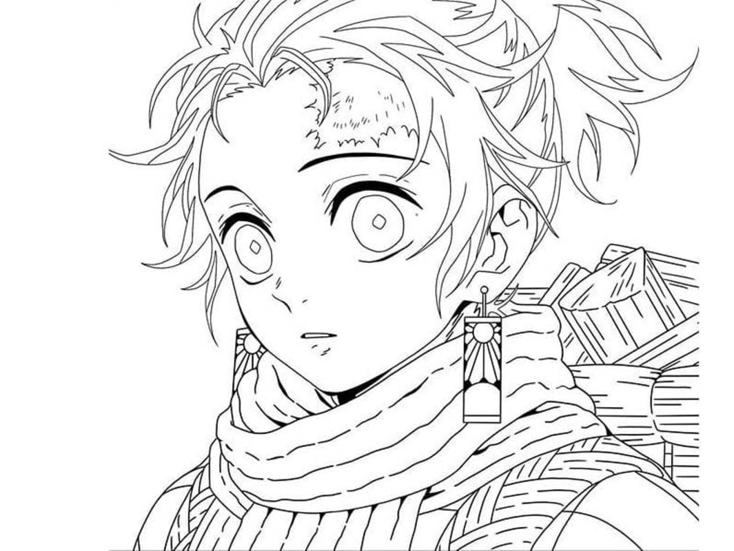 竈門炭治郎 1 ぬりえ