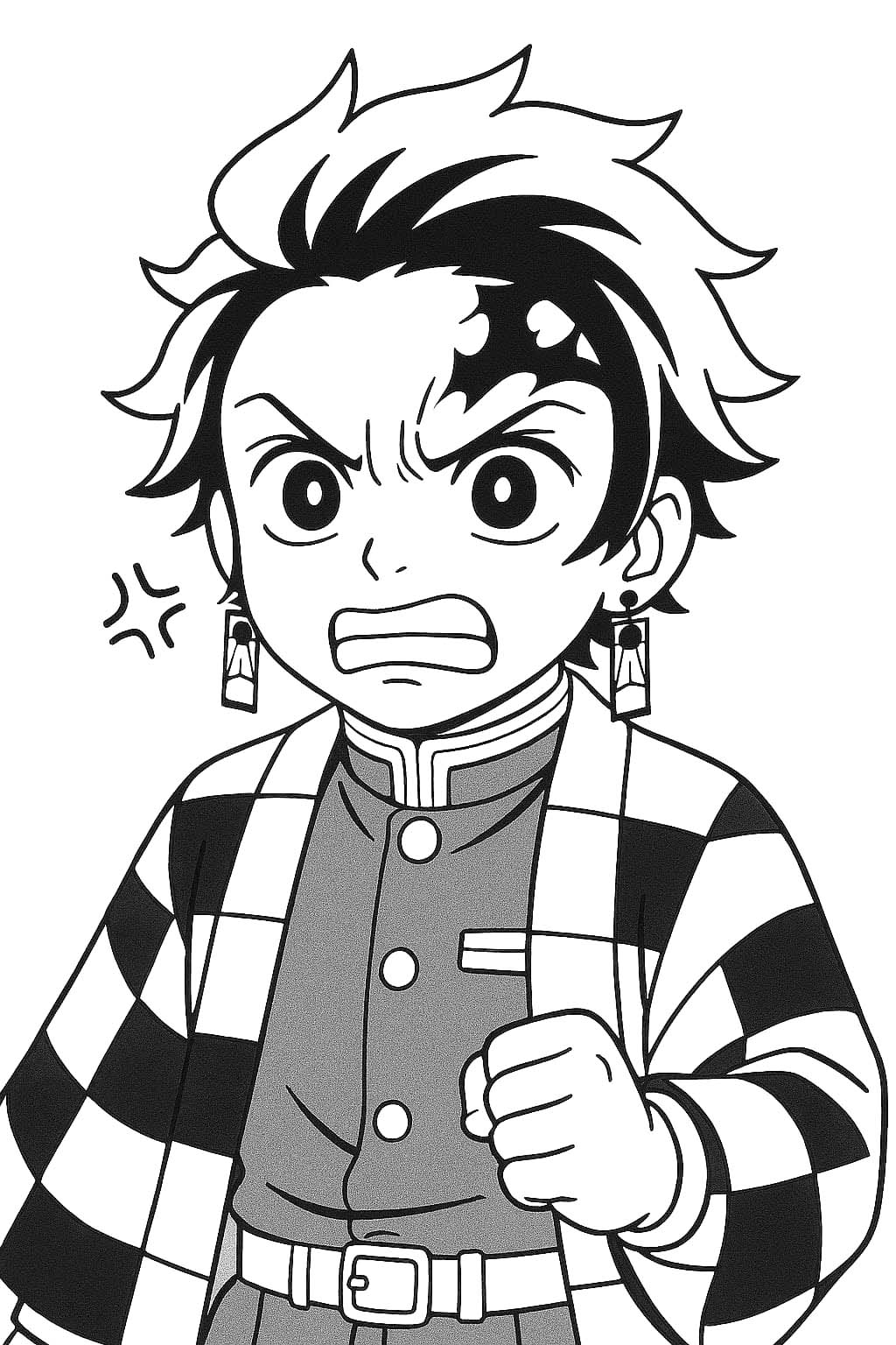 竈門炭治郎 4 ぬりえ