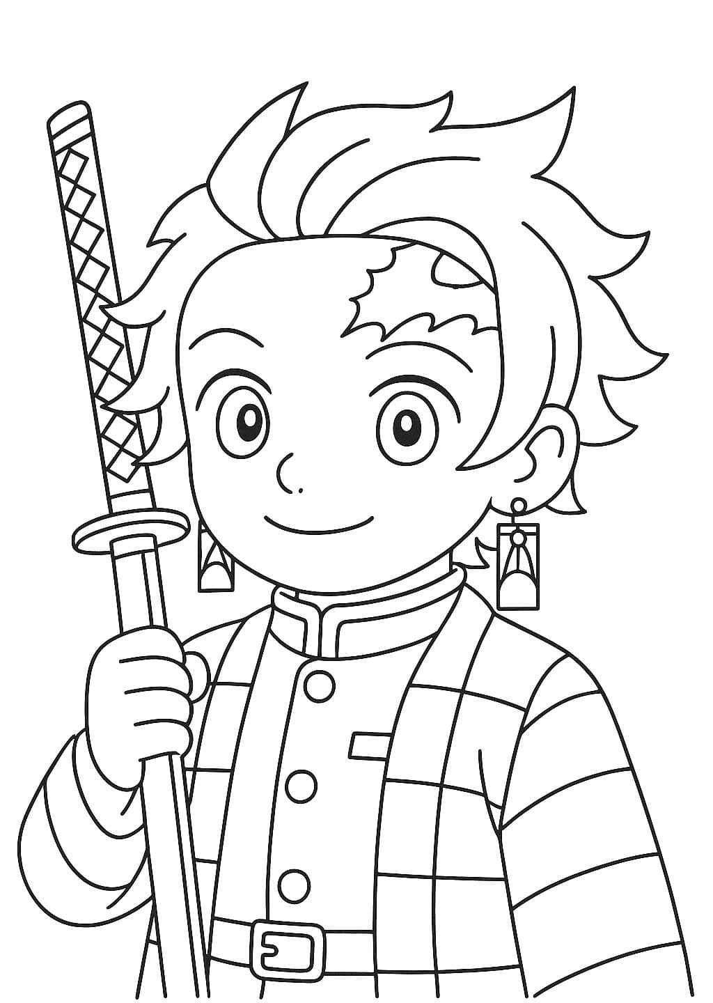 かまどたんじろう 6 ぬりえ