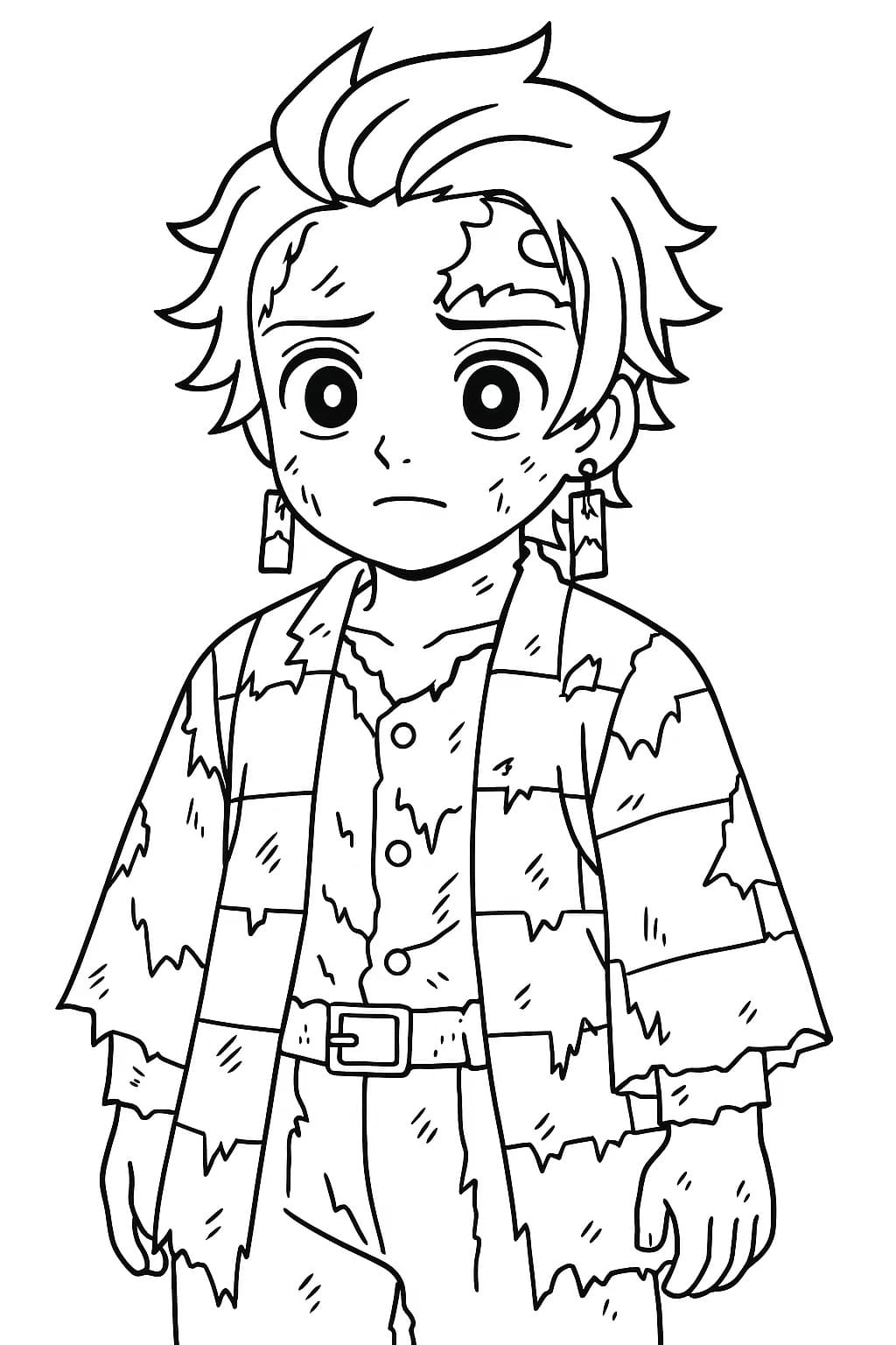 かまどたんじろう 8 ぬりえ