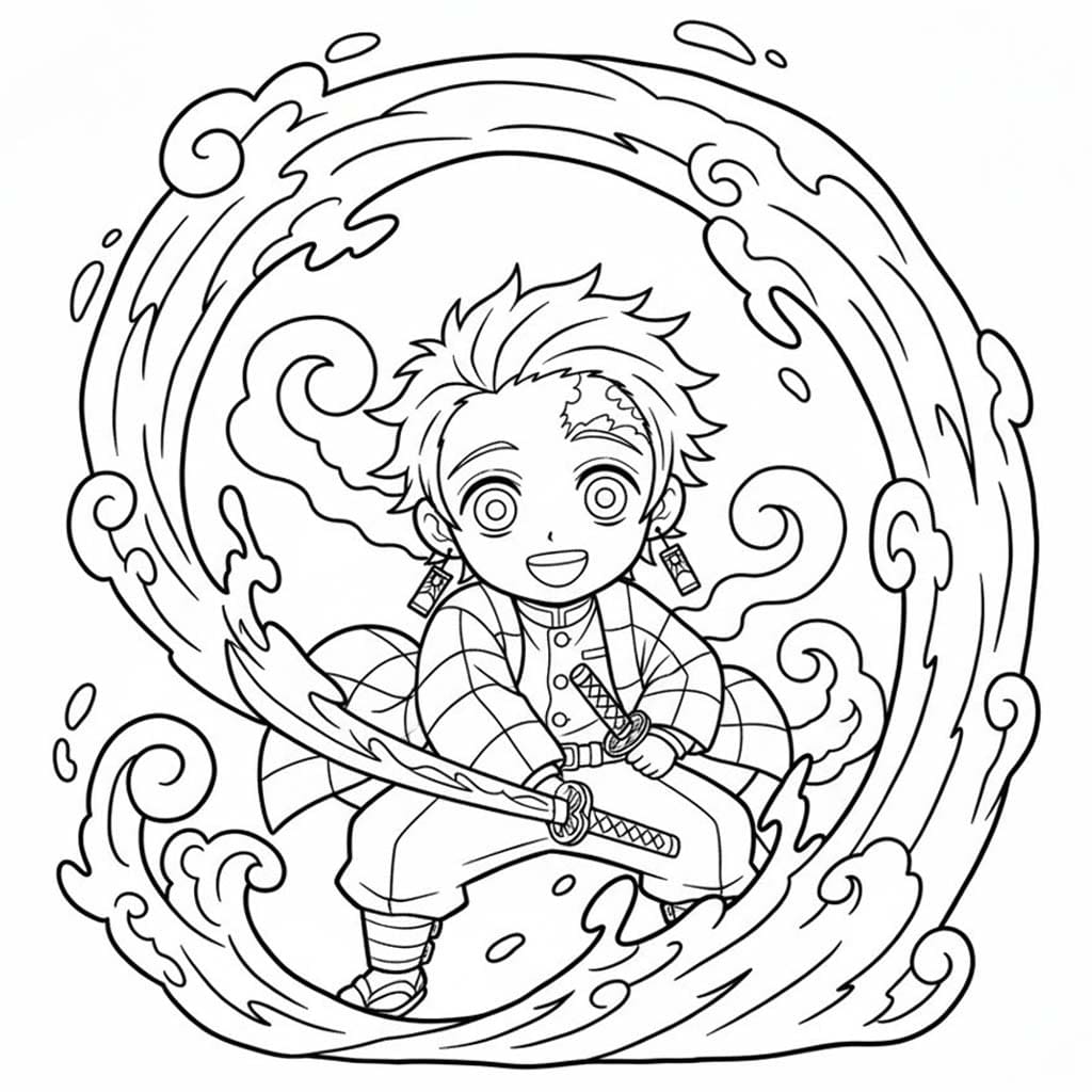 かまどたんじろう 画像 ぬりえ