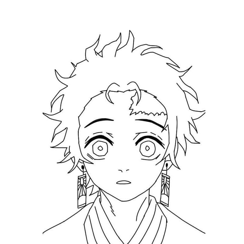 かまどたんじろうかわいい ぬりえ