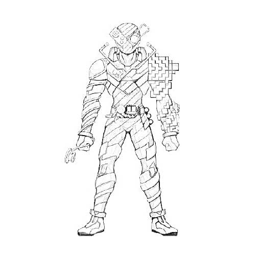 仮面 ライダー ビルド 1 ぬりえ