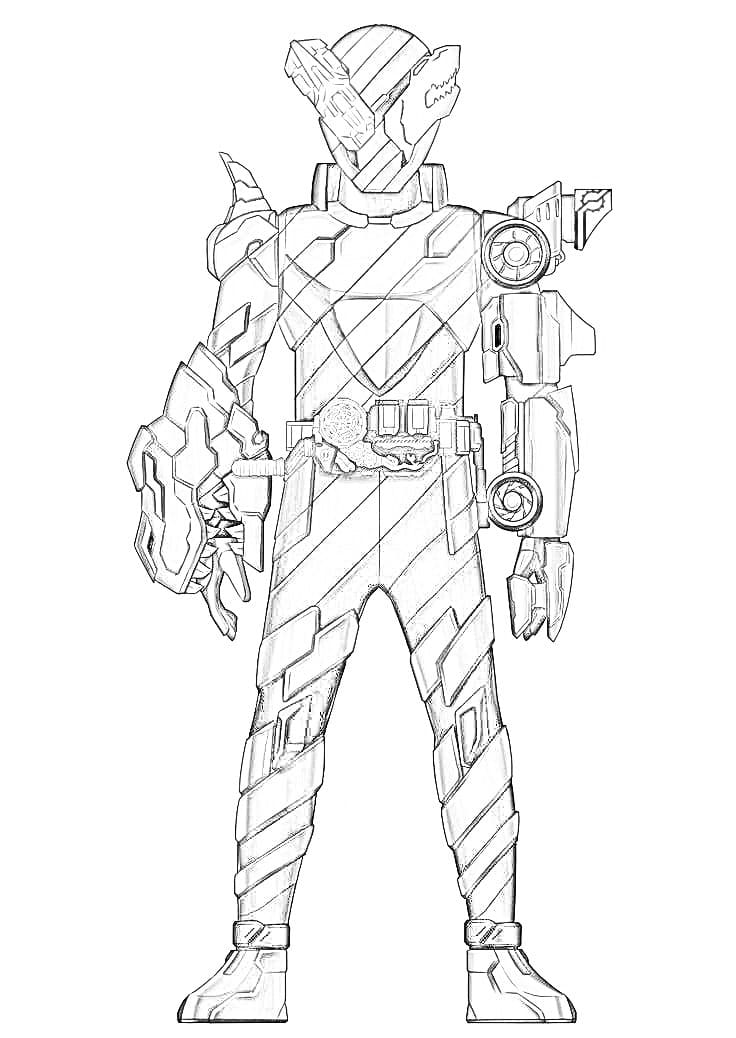 仮面 ライダー ビルド 2 ぬりえ