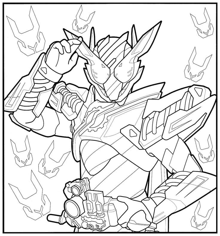 仮面 ライダー ビルド 3 ぬりえ