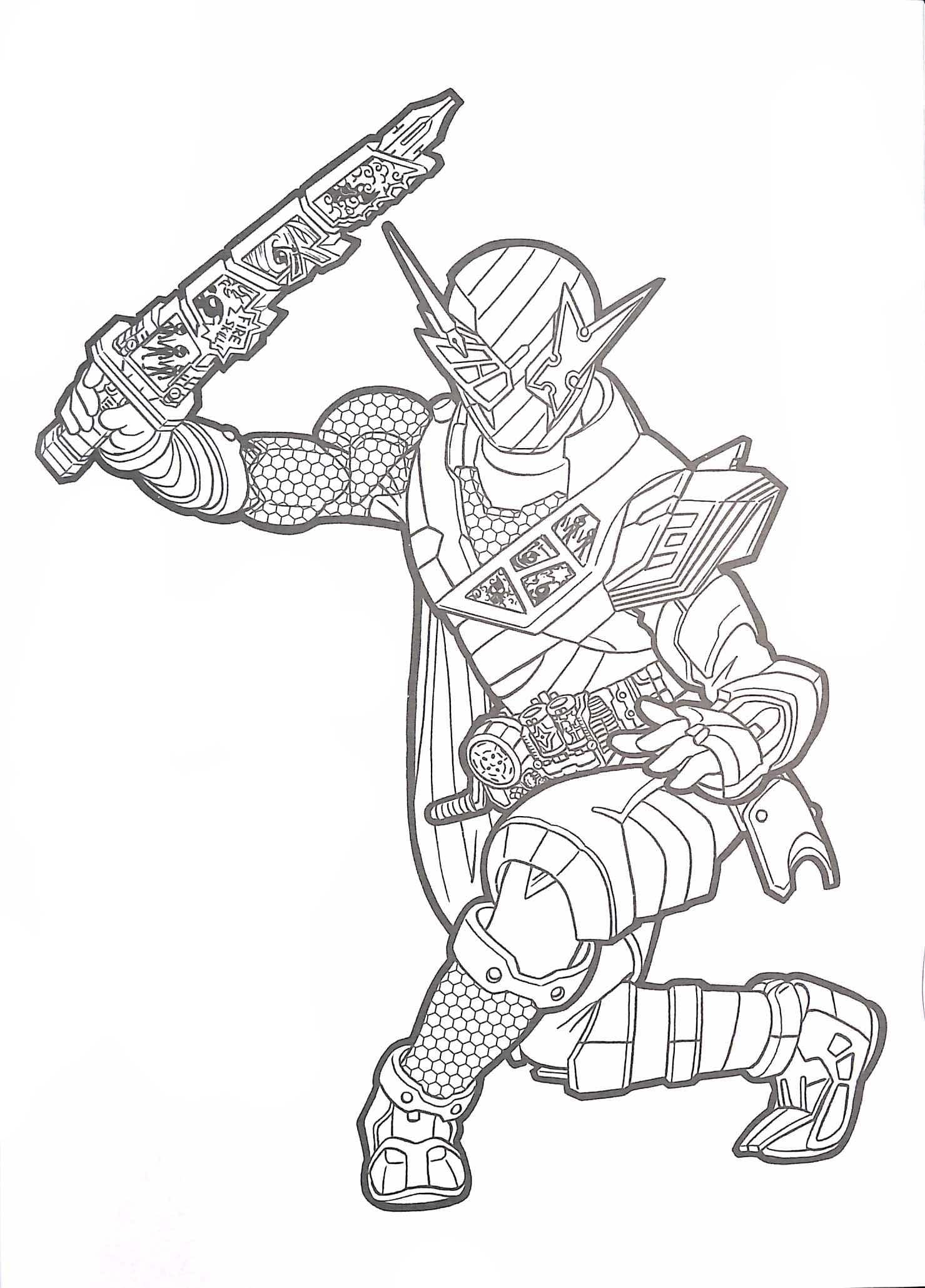 仮面 ライダー ビルド 4 ぬりえ