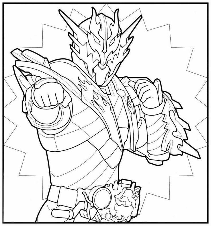仮面 ライダー ビルド 単純 ぬりえ