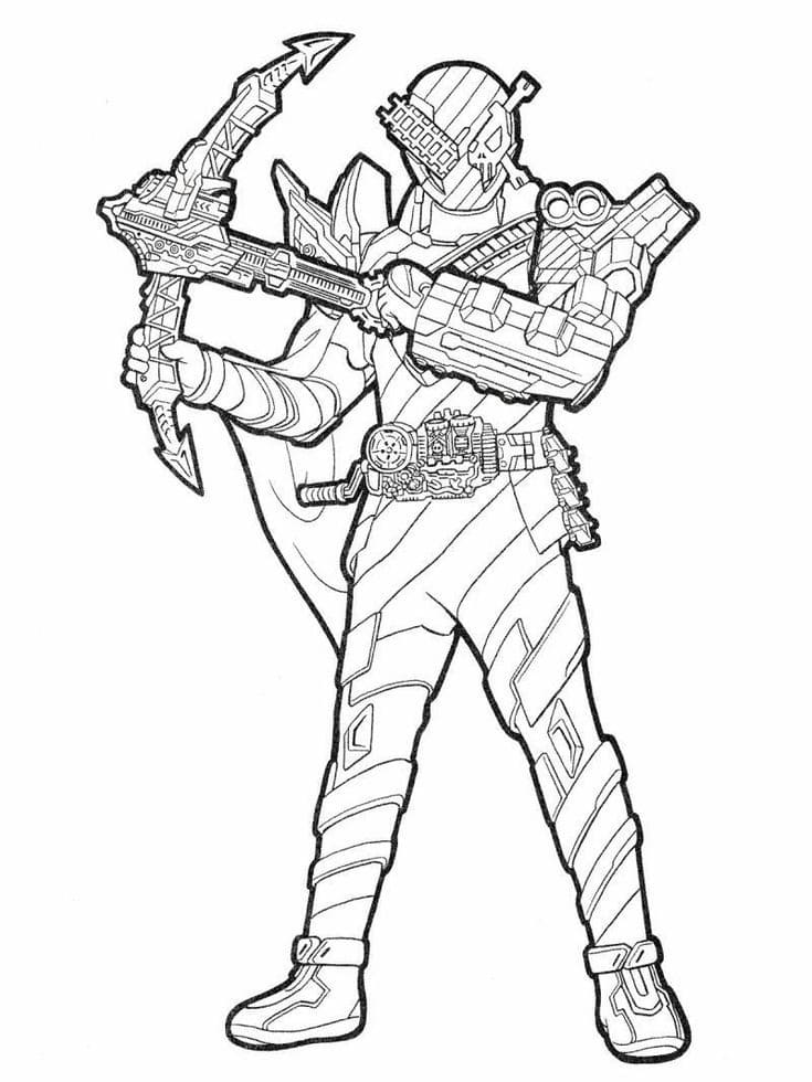 仮面 ライダー ビルド とてもクール ぬりえ