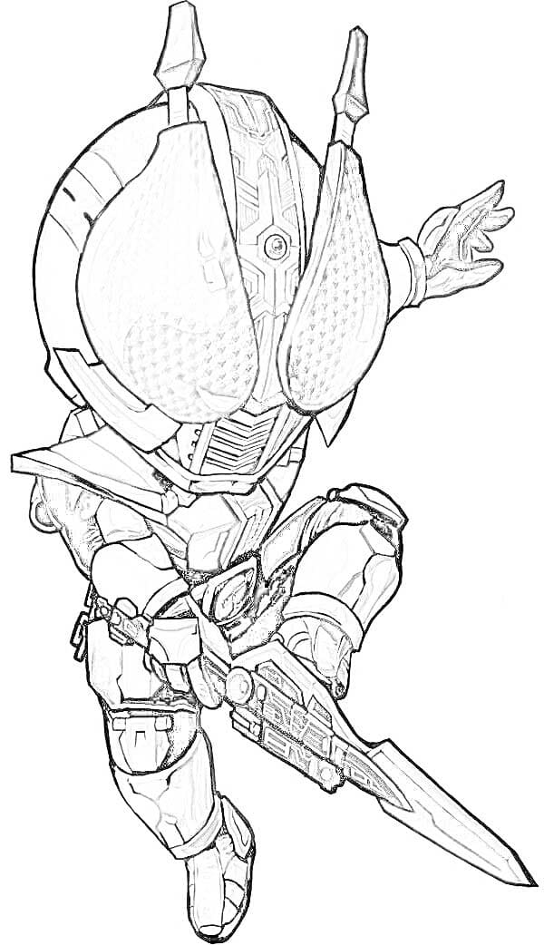 仮面 ライダー 電王 2 ぬりえ