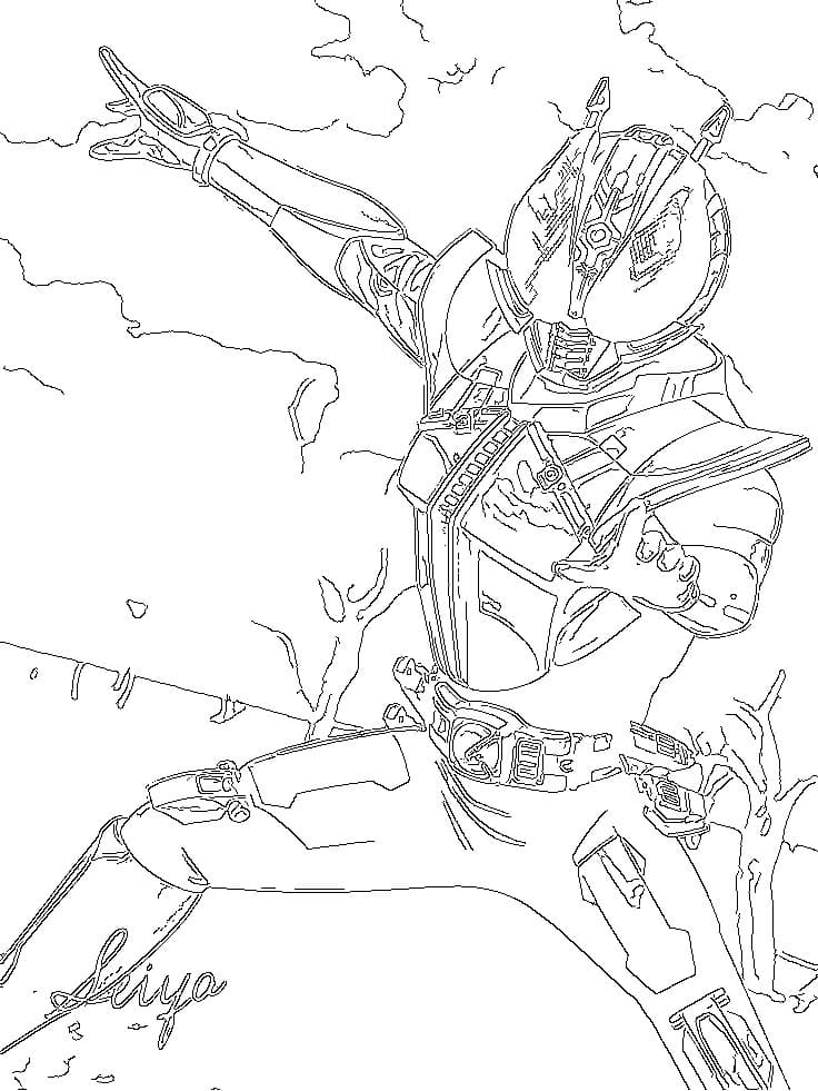 仮面 ライダー 電王  無料 ぬりえ