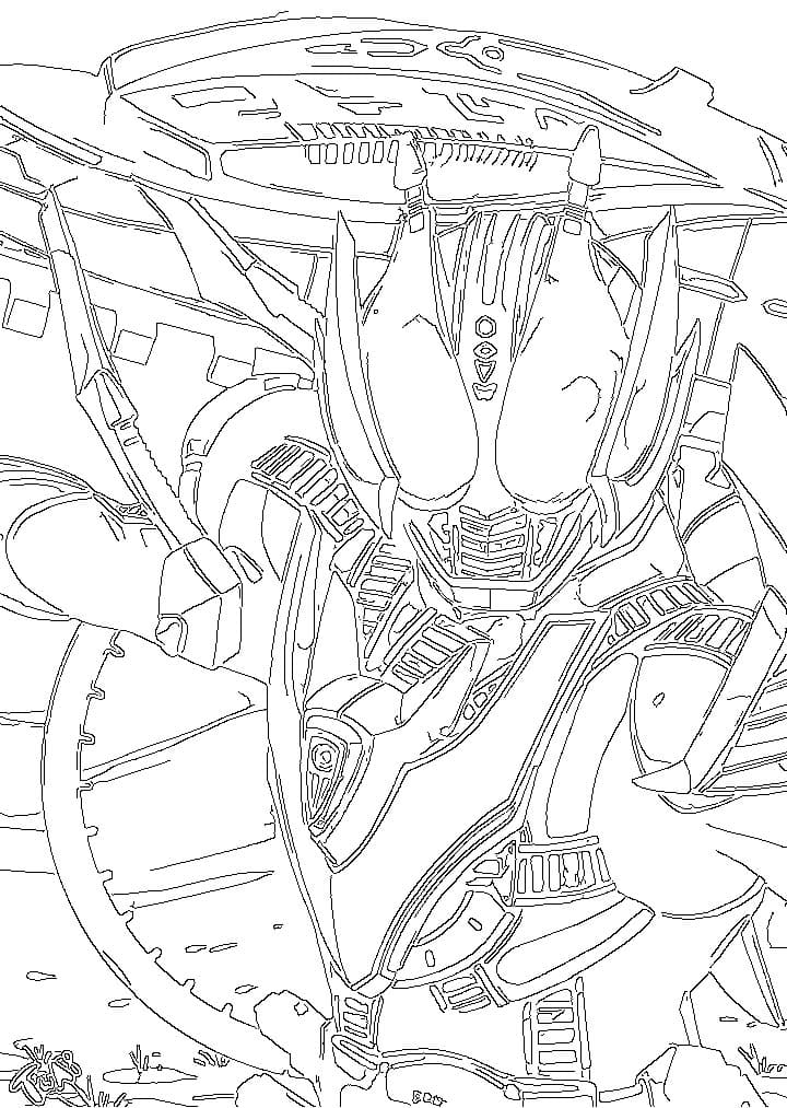 仮面 ライダー 電王 単純 ぬりえ
