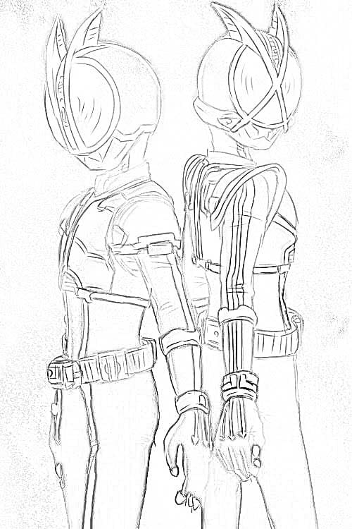 仮面 ライダー ファイズ 1 ぬりえ