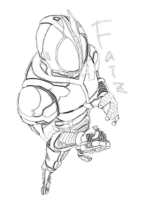 仮面 ライダー ファイズ 5 ぬりえ
