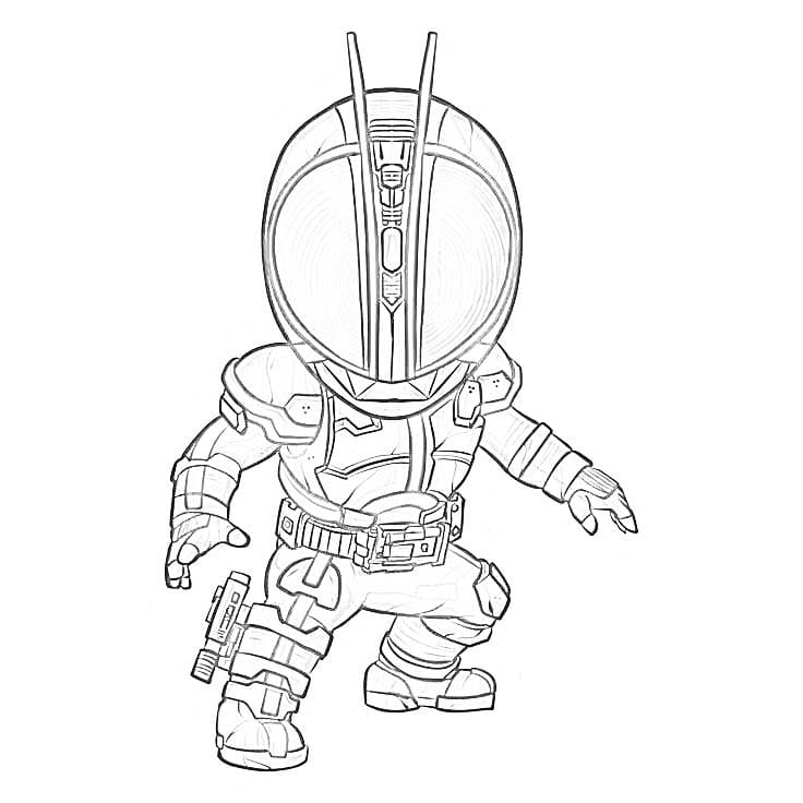 仮面 ライダー ファイズ  ちび ぬりえ