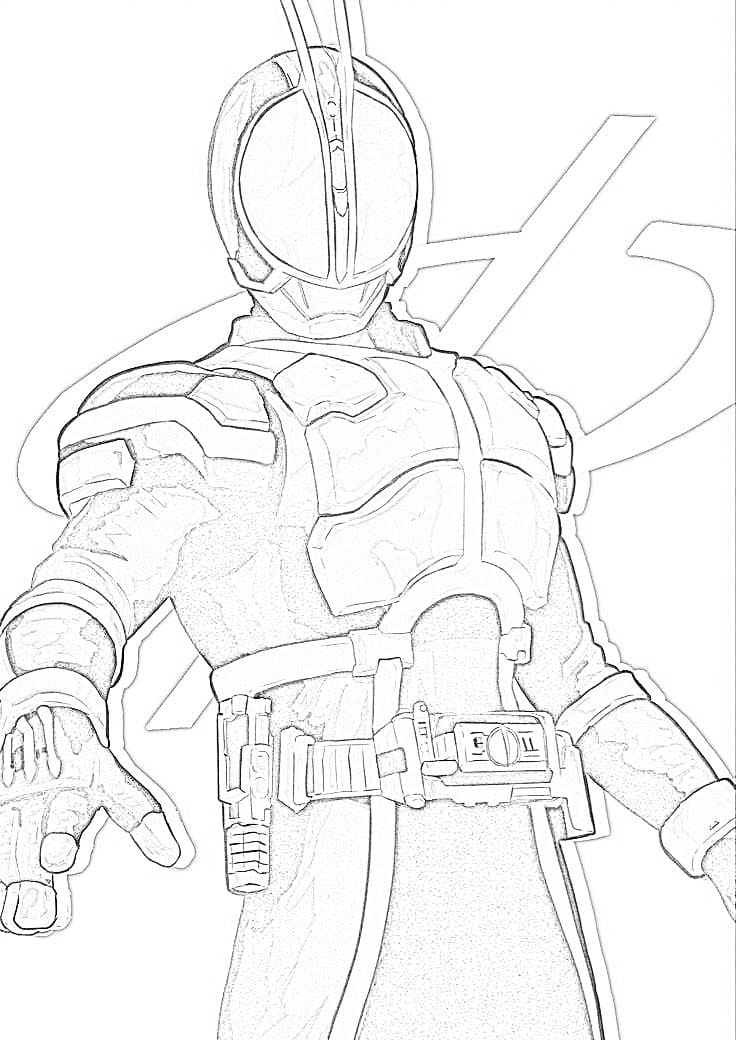 仮面 ライダー ファイズ  画像を描く ぬりえ