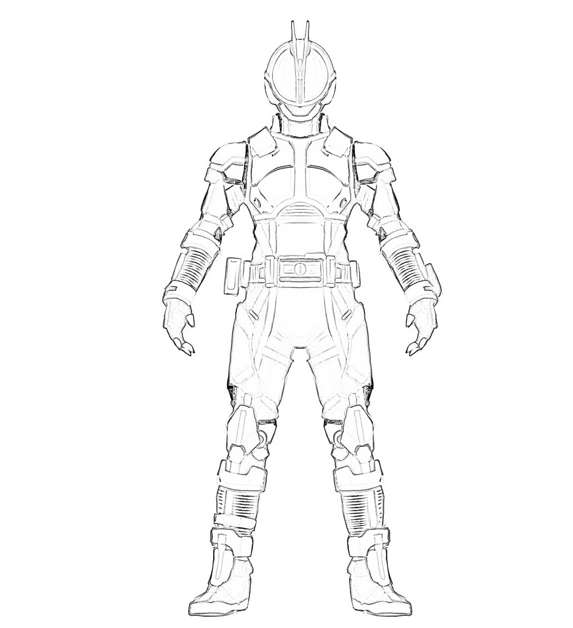 仮面 ライダー ファイズ  基本的な ぬりえ