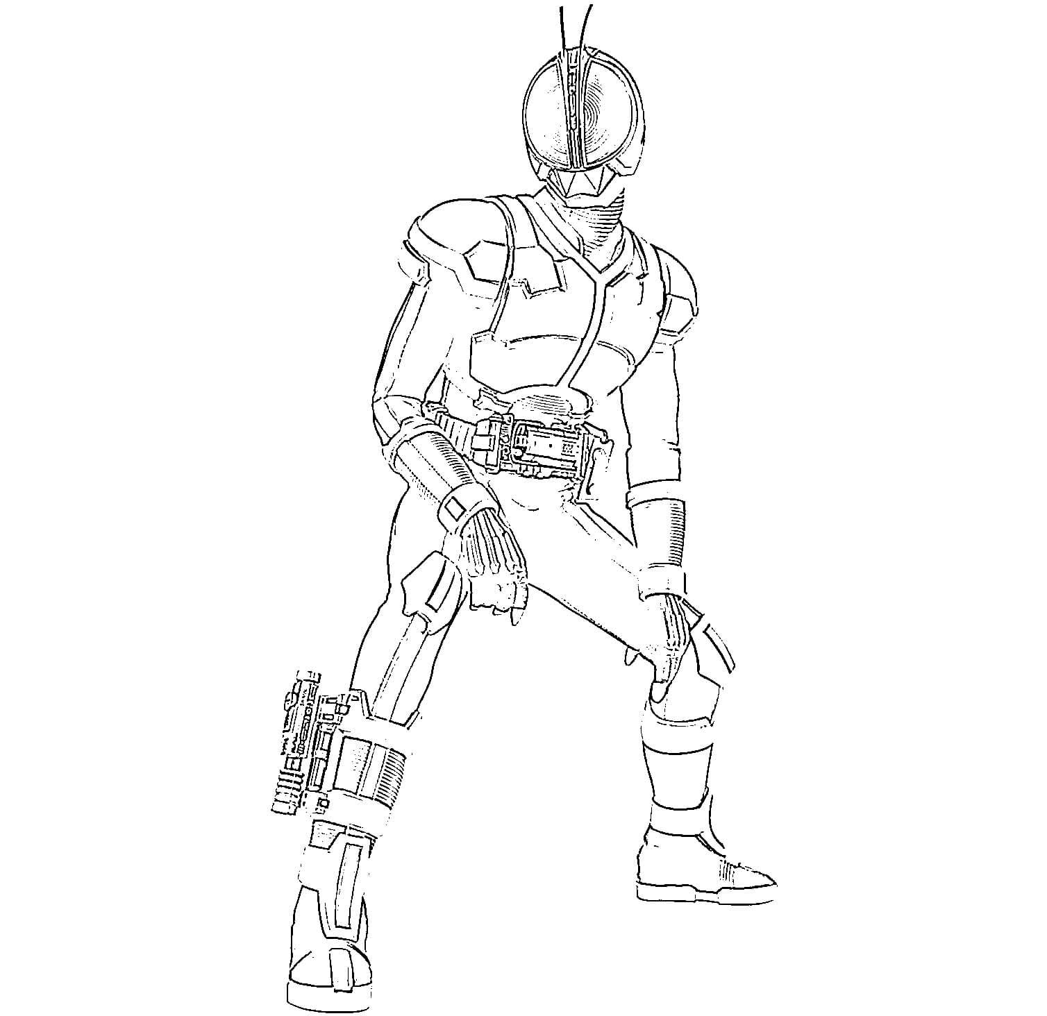 仮面 ライダー ファイズ  無料で描く ぬりえ
