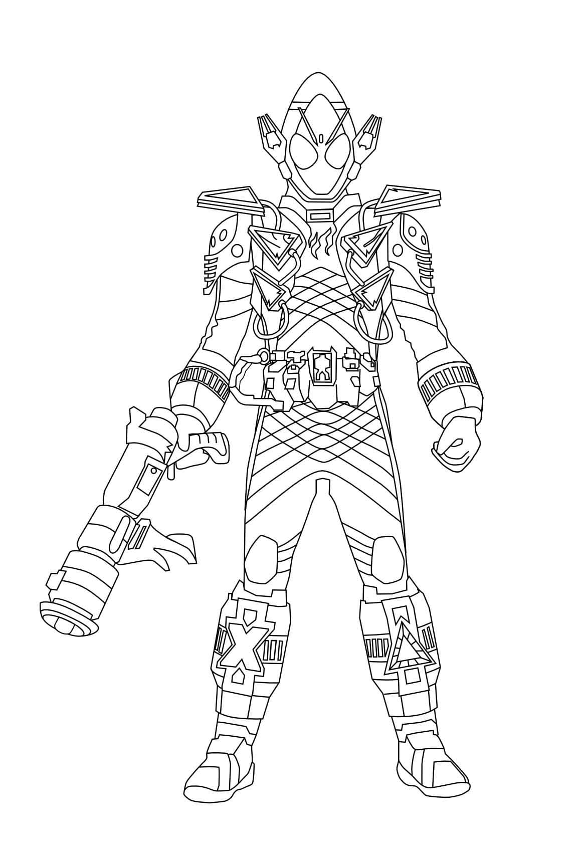 仮面 ライダー フォーゼ 5 ぬりえ