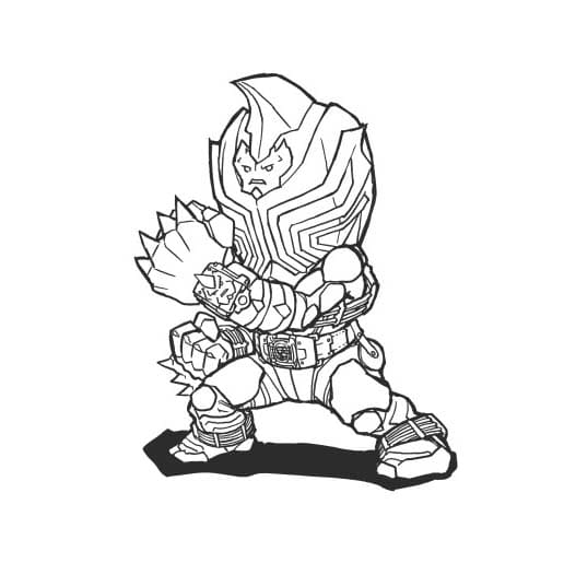 仮面ライダー響鬼 12 ぬりえ
