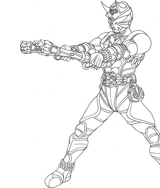 仮面ライダー響鬼 3 ぬりえ