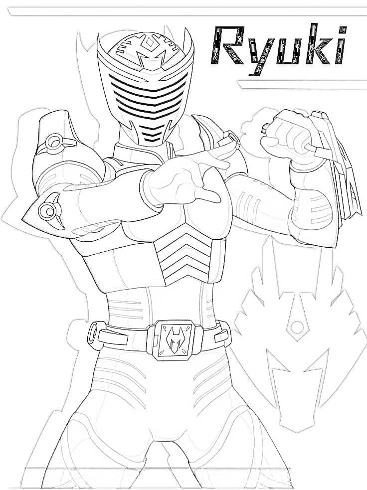 仮面 ライダー 龍 騎 6 ぬりえ