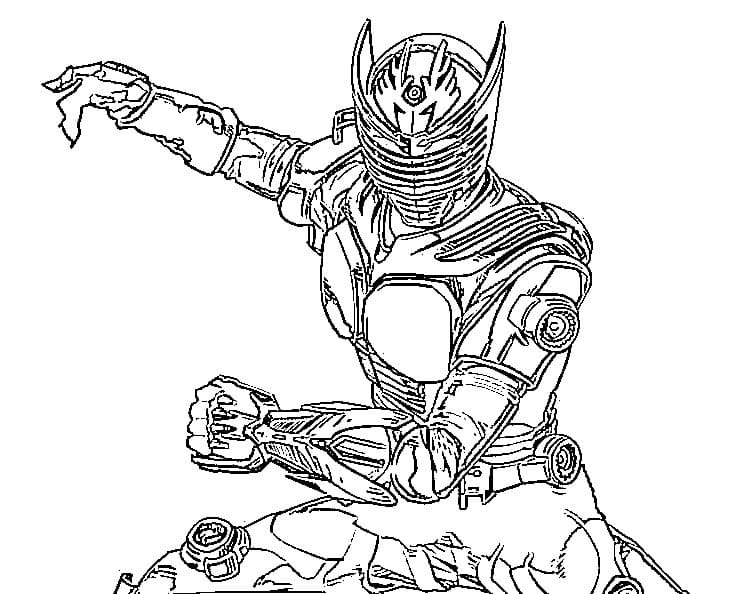 仮面 ライダー 龍 騎 簡単 ぬりえ