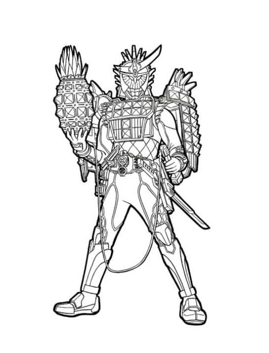 仮面 ライダー 鎧 武 印刷可能 ぬりえ
