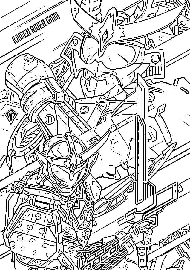 仮面 ライダー 鎧 武 基本的な ぬりえ