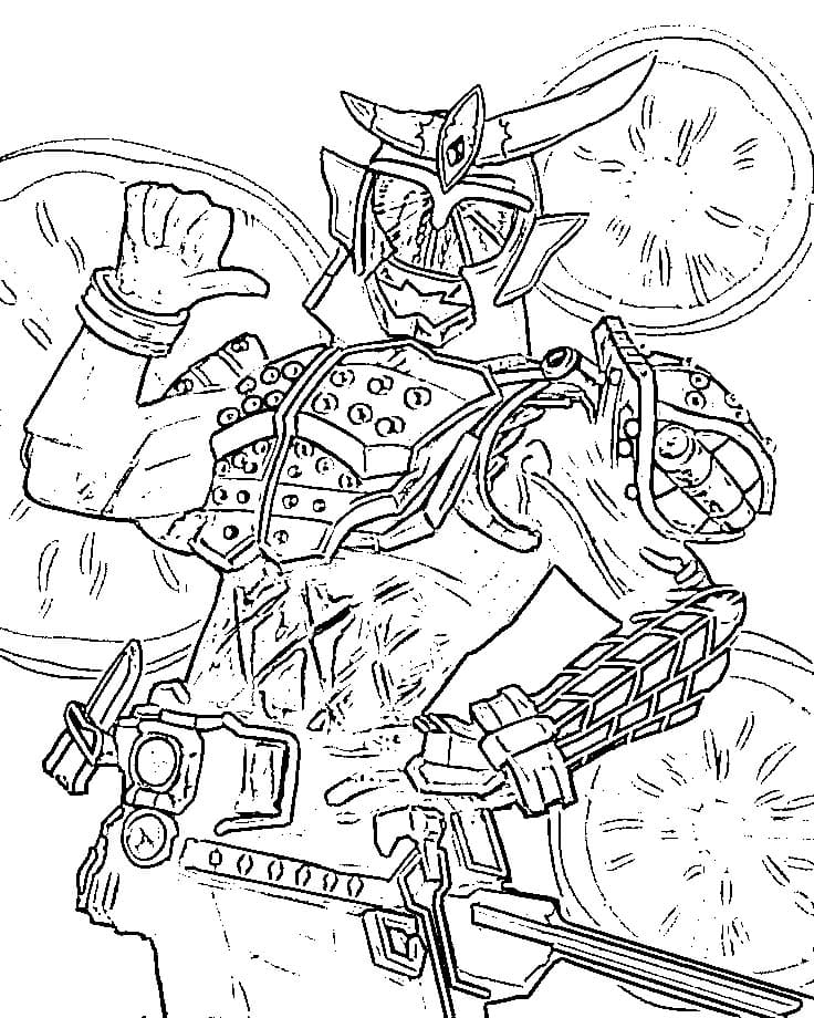 仮面 ライダー 鎧 武 単純 ぬりえ
