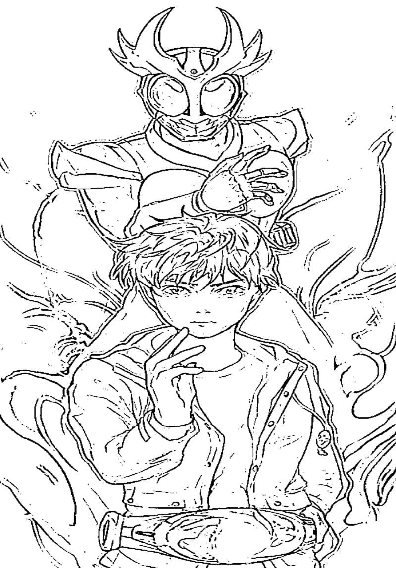 仮面ライダーアギト11 ぬりえ