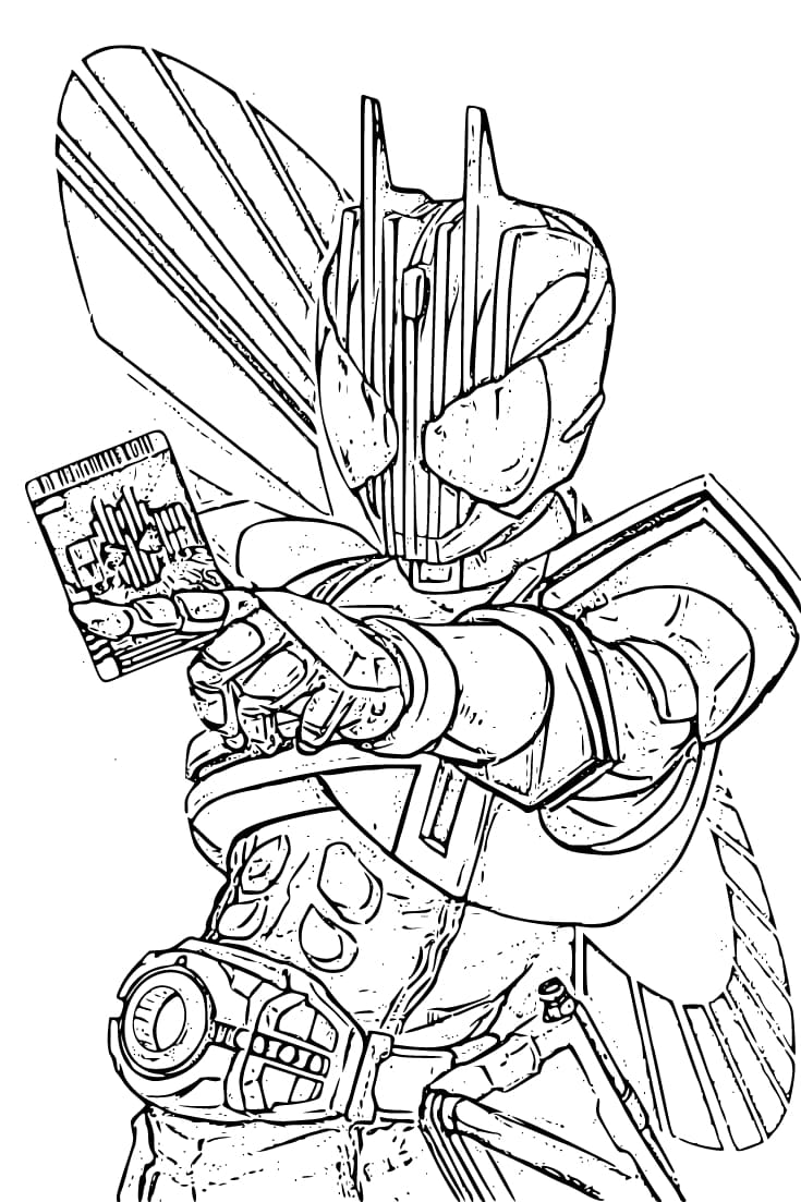 仮面ライダーディケイド 4 ぬりえ