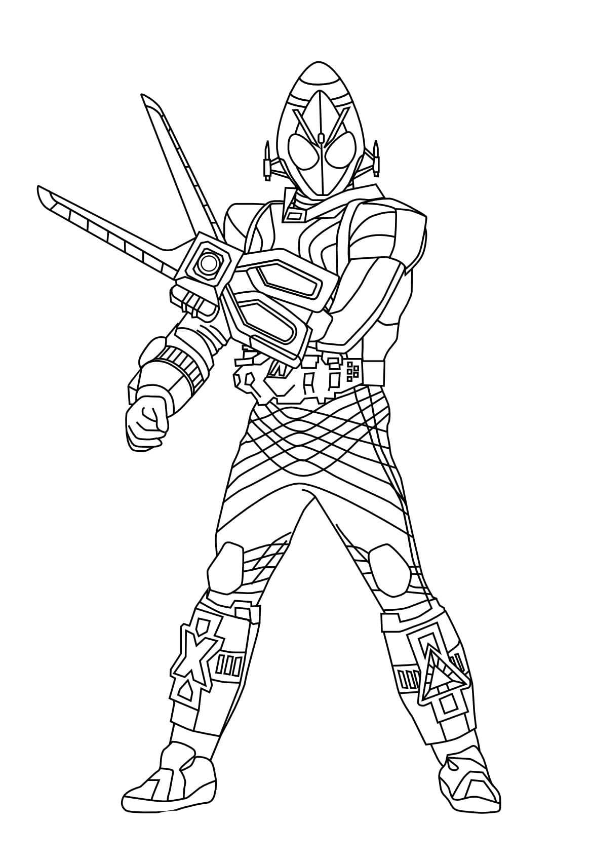 仮面ライダーフォーゼの絵を印刷して描く ぬりえ
