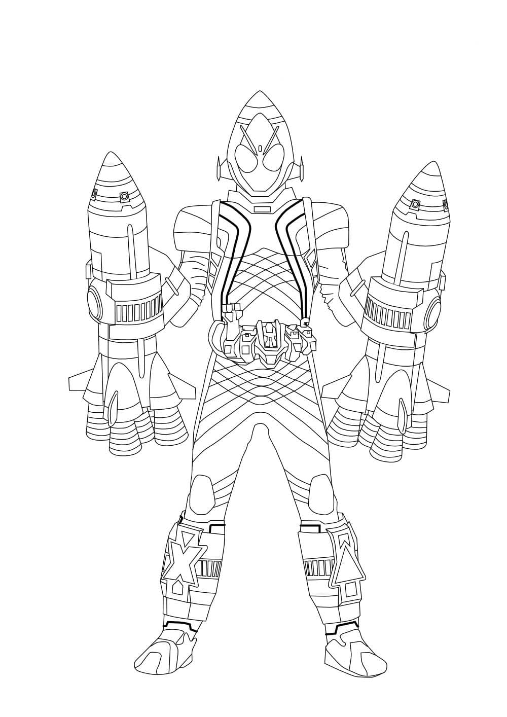 仮面ライダーフォーゼの簡単な描き方 ぬりえ