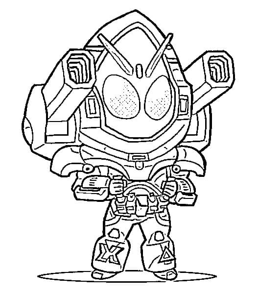 仮面ライダーフォーゼのかわいい画像 ぬりえ