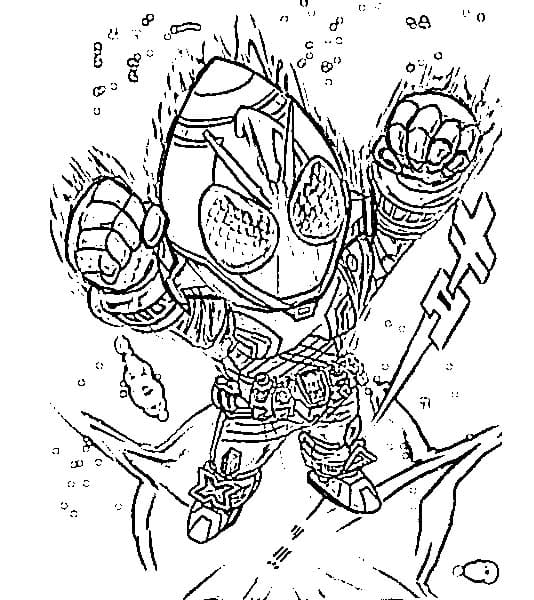 仮面ライダーフォーゼの子供向け無料印刷物 ぬりえ